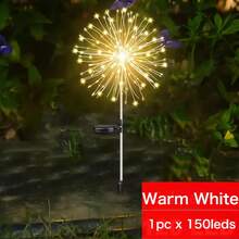 太陽能花園煙花燈,戶外防水 60/150/240/360 LED 燈串,8 種模式 DIY 景觀燈,太陽能蒲公英插地燈,適用於草坪、露台、節日、假期、派對、露營、街道、院子、聖誕裝飾 - 煙火燈 - 查看 15