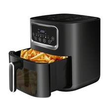 10L Large Air Fryer Oven With Viewing Window, Digital LED Touchscreen, 8 Presets, 360° Rapid Air Circulation, Adjustable Temperature, Non-Stick Oil-Free Cooker For Family Kitchen - EU E Type Plug(220-240V) - View 10