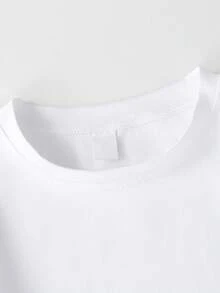 Teen Boys Cartoon 67 Design Print Sleeveless Round Neck Tank Top Playful Cool Casual Vest - White - View 4