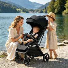 Lightweight Baby Stroller, Foldable Stroller Infant, One-Touch Collection, Adjustable Backrest, Breathable Mesh, Easy To Carry, Suitable For Travel - Black - View 9