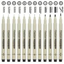 6pcs, 9pcs, 12pcs - Fine Line Waterproof Fineliner Pens - Black, Various Tip Sizes, Suitable For Detailed Sketching, Journaling, Outlining And Cartoon Animation, Smooth Flowers And Precision Artwork, Back To School - Sets - View 5