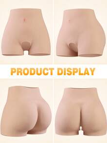 Soft Elastic Silicone Butt Lifting Pants, Seamless Invisible Anti-Slip Running Support, Confident Shaping For Daily Fitness Wear - Apricot - View 2