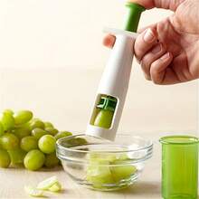 1pc /2pcs Mini Fruit Slicer, Grape Slicing Creative Kitchen Tool, Cake Decoration Fruit Cutter Grape Slicer - View 1