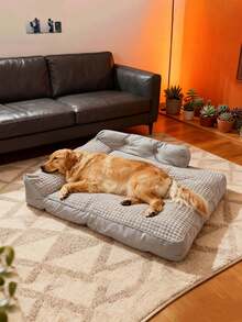 Extra-Large Thick Pet Bed, Luxurious Pet Sofa With Protective Padding, Washable And Cleanable, Scratch-Resistant And Wear-Resistant, Anti-Slip Base, High-Density Comfortable Soft Cushion, Fluffy And Soft Dog Bed, Large Space, Suitable For Multiple Pets, Suitable For Indoor Use, High Appearance And Does Not Take Up Much Space. - Grey - View 4