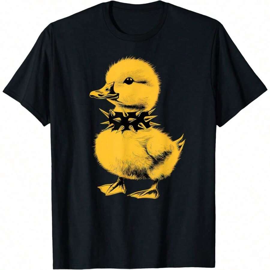 Camiseta Rock And Roll Rocker Duck Punk Metal para Niños Pequeños - Blanco - Ver 1