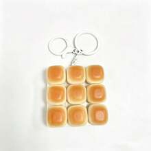 1pc Realistic Cream Bread Squeeze Toy, Clicker Stress Relief Toy, Slow Rebound Keychain Bag Pendant, Suitable For Fidgeting Anxiety Relief, Pool Party, Classroom Reward, Party Favor, Birthday/Holiday/Daily Gift. (Non-Light Version) - Multicolor - View 5