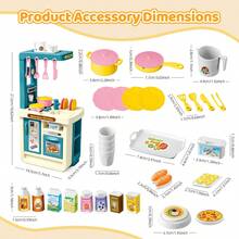 Realistic Desktop Kitchen Toy Set, Realistic Multi-Piece Cooking Tools Including Stove, Sink, Oven, Kitchenware, Rich And Complete Styles, Suitable For Boys And Girls Home Role-Play, Family Parent-Child Games - Multicolor - View 8