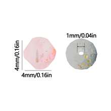 250 Stück 4mm bunte matte Kristallglasperlen, facettierte mattierte Goldpulver Doppelloch spitz zulaufende lose Perlen, handgefertigte Perlen DIY Materialien Armband Halskette Zubehör - DIY matte Kristallglasperlen - Übersicht 8