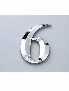 1pc Minimalist Style Door Number Plate, Silver 3D Decorative Sign Suitable For Home Entrance Door - House Number - View 11