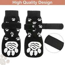 Pet Socks And Foot Covers For Cats And Dogs – Non-Slip, Waterproof Outdoor Shoes/Socks For Small And Large Breeds - Black - View 10