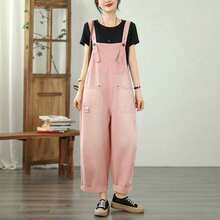 Women Denim Overalls & Jumpsuits - Pink - View 1