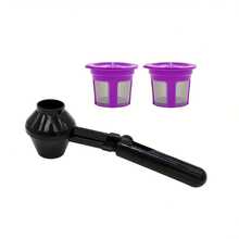 Coffee Measuring Scoop Funnel With Coffee Pods, Reusable Refillable Coffee Pods, Coffee Measuring Spoon Of 2 Tablespoon Capacity, Scoop With Funnel For Ground Coffee, Protein Powder, Tea - Multicolor - View 8