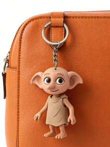 Harry Potter Dobby Elf PVC Keychain, Cute Mini Dobby Design, Magic World Collectible Accessory, Celebrate Your Love For The Magic World With This Adorable Dobby Keychain, Featuring A Charming Sculpture Of Harry Potter's Beloved House Elf. - Keychain - View 7