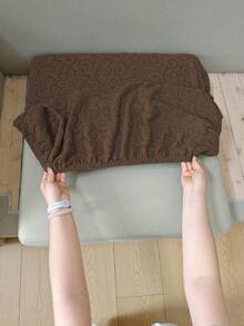 1 buah Sarung Bantal Kursi Sofa Warna Polos, Elastisitas Tinggi, Dapat Dilepas dan Dicuci dengan Mesin, Cocok untuk Ruang Tamu, Bahan Poliester, Sarung Bantal Kursi Sofa dan Sandaran Punggung - Coffee Brown - View 7