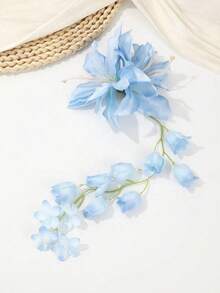 3Pcs Japanese Style Tassel Flower Hair Clips Large Floral Barrettes Pack For Women Cosplay Wedding Hair Accessories - Multicolor - View 10