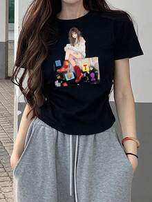 Women T-Shirts - Black - View 3