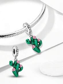 1pc Charming Beads For DIY Jewelry Making, Suitable For Bracelets, Necklaces, Bangles, Gift For Women & Girls - Silver - View 6