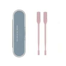[12-Pack]Double-Sided Nose Hair Trimmer Set + Soft Cleaner | Stainless Steel & ABS | Pastel Colors (Deep Green, Sky Blue) | 360° Rotation, Battery-Free | Travel-Friendly For Men/Women - Nose Hair Knife - View 18
