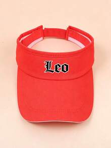 1PC Exclusive Constellation Red Visor Cap, Women Personalized Logo Sun Hat, Breathable & Comfortable, For Daily Wear/Outdoor Light Trips - Red - View 10