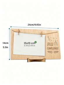 Customized Creative Wooden Photo Frame With Hemp Rope Clip For Baby Ultrasound Photos And Daily Life Photos, Serving As A Decorative Wooden Frame For Display - Multicolor - View 8