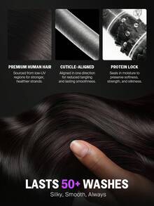 MEGALOOK 180%密度預拔 6x5蕾絲前假髮 高光#30深波浪 無膠無黏假髮 高光1BP30彩色 30吋捲髮假髮 6x5透明蕾絲封口 100%處女人髮 - SNATURAL/30 - 查看 4