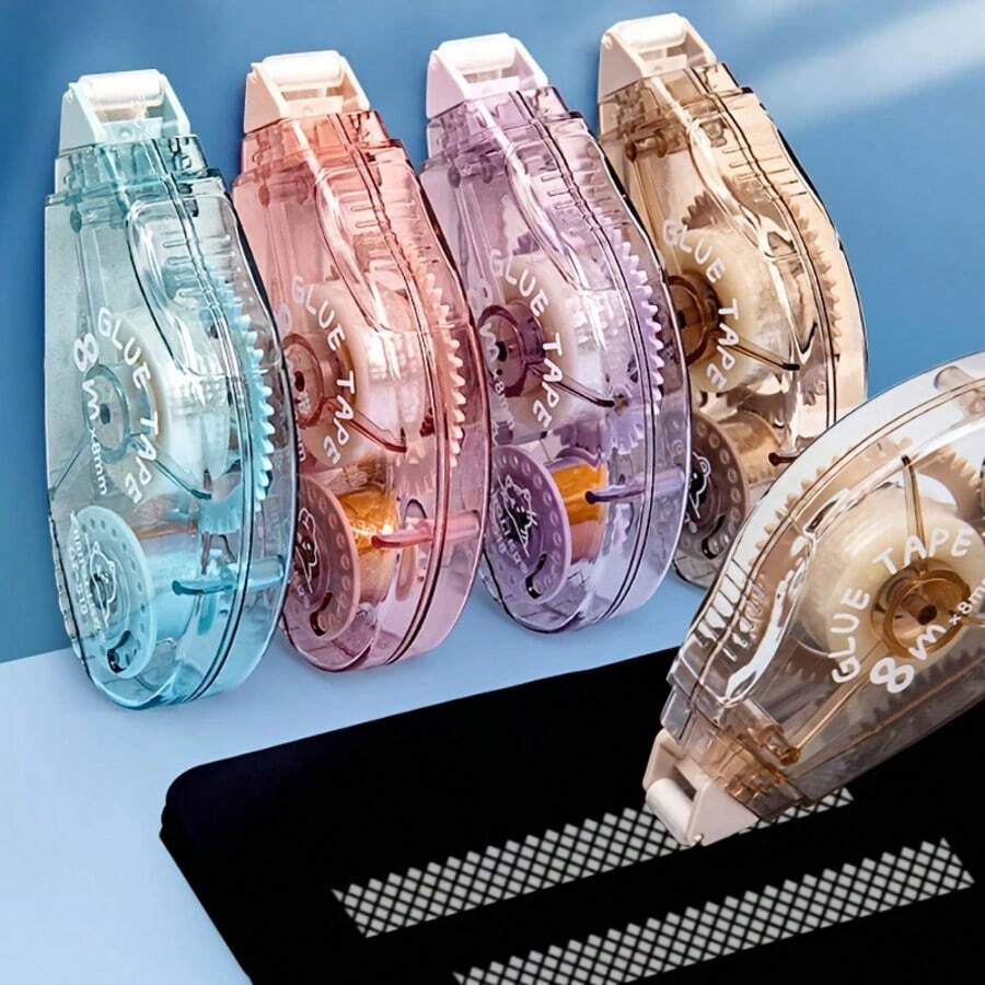 Random Color Double Sided Tape Roller, Scrapbook Supplies, Craft Tape Roller, Scrapbook Double Sided Tape Runner, School Office Journal Supplies (0.31 "X 26.25 Feet) - Random Color 1pcs - View 1