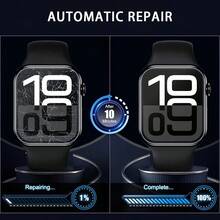 BOLLYMORE 7片裝水凝膠螢幕保護膜，適用於Apple Watch，自癒防刮TPU材質，高清晰透明，無刮痕、無氣泡，相容 Series 38/40/42/41/44/45/46/49 - 7PCS Hydrogel - 查看 3