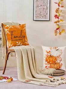 4 piezas de fundas de cojín decorativas de otoño de 18x18 pulgadas con patrones de calabaza, hoja de arce, girasol, trigo y hoja de eucalipto, estilo granja de cosecha de otoño, poliéster, estilo nórdico, adecuadas para sala de estar, sofá, cama y decoración del hogar al aire libre (relleno de cojín no incluido) - Multicolor - Ver 9