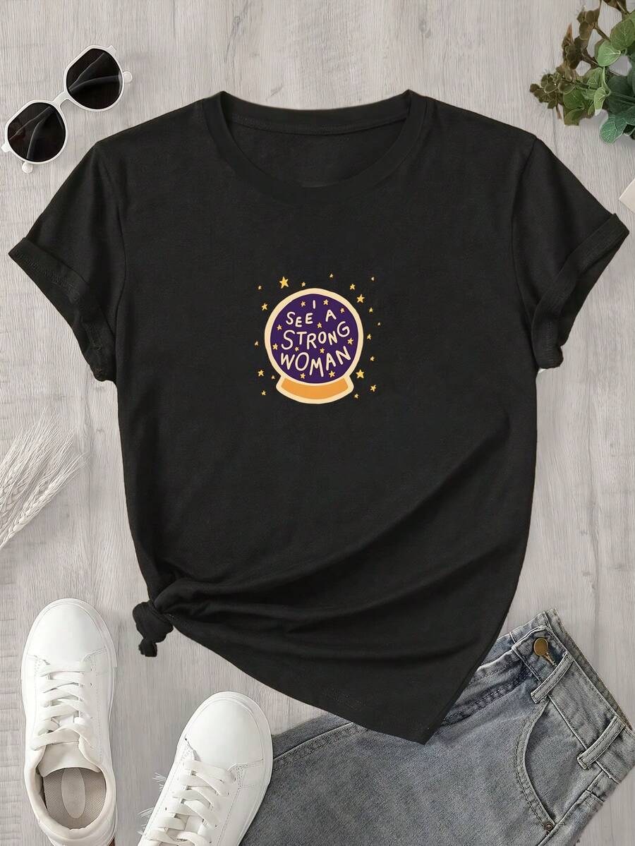 Halloween Graphic T-Shirt - Black - View 1