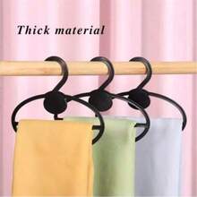 10/15/30/50pcs Oval Scarf Shawl Tie Rack Round Hanger Multifunctional Clothing Display Slot Storage Rack Space-Saving - Silver - View 1