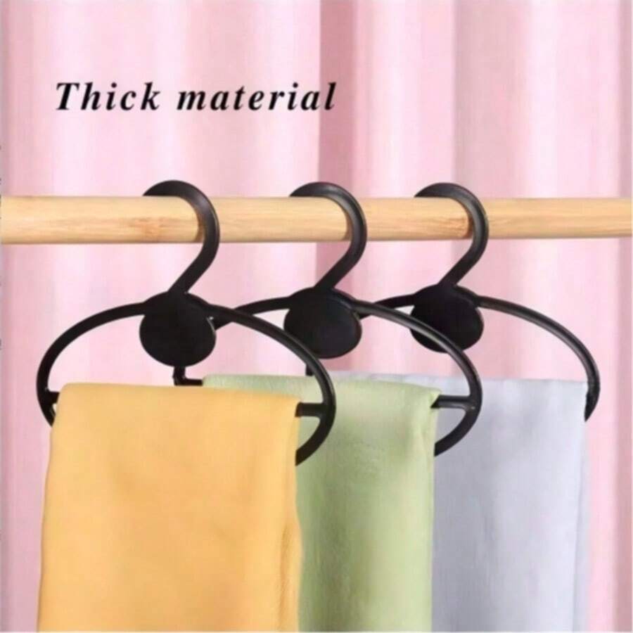 10/15/30/50pcs Oval Scarf Shawl Tie Rack Round Hanger Multifunctional Clothing Display Slot Storage Rack Space-Saving - Silver - View 1