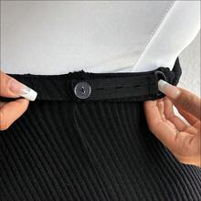 WNS  Pantalones casuales minimalistas lisos de maternidad, para uso diario - Verde Oscuro - Ver 5