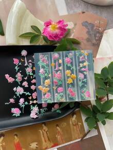Neue chinesische Stil geprägte Pfingstrose Blume chinesischer Knoten exquisite Froschknopf Nagelkunst Kollektion Silikon Schnitzform - Transparent - Übersicht 9