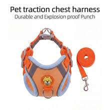 Reflective No Pull Dog Harness & Leash Set, Adjustable Escape Proof Soft Vest Harness For Small Medium Dogs & Cats, Comfortable Pet Walking Harness For Outdoor Training & Travel - MultiWarna - View 11
