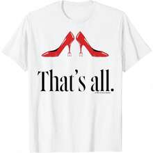 Vintage Demon In 2. It's The End. Red High Heels. Pitchfork T-Shirt. Summer Tops. - 白色 - 查看 1