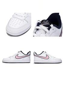 Nike COURT BOROUGH LOW 2 SE1 (GS) 青少年運動鞋，夏季新款兒童復古拼色休閒滑板鞋 DB3090-100 - DB3090-100 - 查看 9