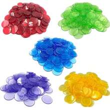 200 Pieces 3/4 Inch Transparent Counting Chips For Bingo Game, Party, Classroom, Game Night - Mixed Color - Multicolor - View 4