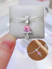 1pc Charming Beads For DIY Jewelry Making, Suitable For Bracelets, Necklaces, Bangles, Gift For Women & Girls - Silver - View 9