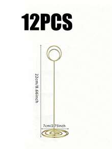 12/30pcs European-Style Metal Table Number Holder - Stable Sturdy, Elegant Display - A Must-Have For Weddings, Parties, And Restaurants Table Number Holders, 3 Sizes 5cm/8.5cm/22cm Table Picture Stands With Non-Slip Base, Suitable For Wedding, Party - Support - View 18
