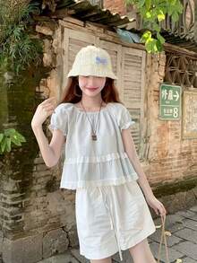 Women Blouses & Shirts - Baby Blue - View 7