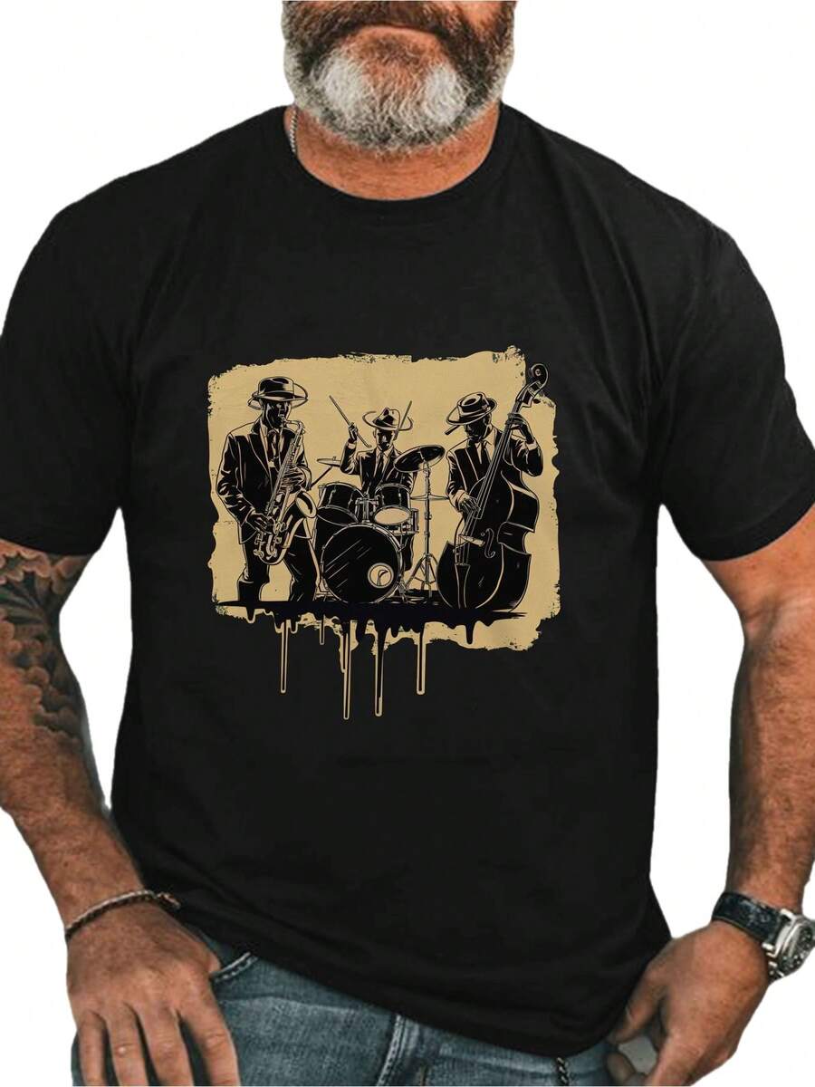 Men Sports Tees & Tanks - Black - View 1