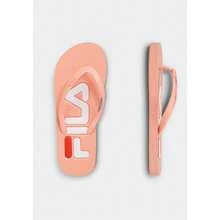 FILA شبشب نسائي، شبشب ترواي للنساء، مصنوع من مادة صناعية (بي في سي)، نعل خفيف صناعي، شعار على الحزام والنعل الداخلي، لاستخدام المسبح والشاطئ واليومي، أبيض، وردي فاتح وأزرق داكن - وردي فاتح - مشاهدة 3