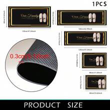 1pc Black & Gold Our Family Pattern Printed Kitchen Mat, Non-Slip Floor Mat, Holiday Party Decor Mat, Rug, Oil-Resistant Foot Mat, Quick-Dry Carpet, Suitable For Kitchen, Hallway, Bathroom, Laundry Room, Home Decor - Multicolor - View 12