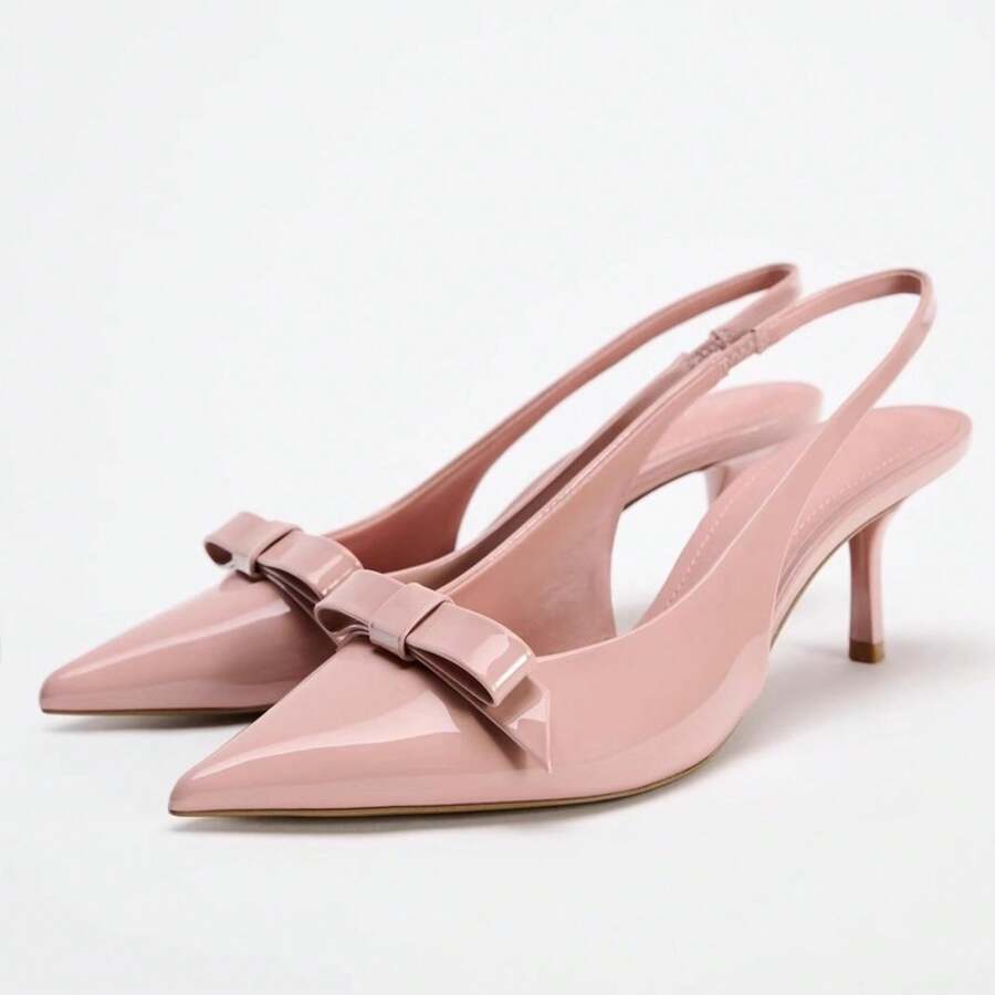 Women Heeled Sandals - Pink - View 1
