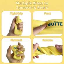 1 Realistic Butter Squeeze Toy – Soft Stress-Relief Finger Toy For Teens And Adults, Slow Rebound Sensory Stress Relief Toysquishy,Squishy Toys,Squishy Stress Toy,Dumpling Squish,Toys For Adults Women - A - View 3