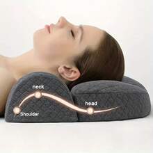 1pc Neck Pillow, Cervical Pillow, Ergonomic Design Headrest, Neck And Shoulder Support Pillow, Suitable For Side, Back And Stomach Sleepers - Neck Pillow - View 3