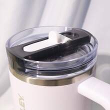 Stanley 40oz Lavender White Travel Tumbler With Handle, Reusable Insulated Water Bottle For Coffee & Drinks - 白色 - 查看 2