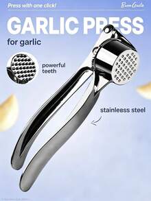 1 Piece Multifunctional Aluminum Alloy Garlic Press, Manual Garlic And Ginger Crusher, Kitchen Utensils, Easy To Use, Sturdy Structure, No Electricity Required, Manual Garlic Chopper For Garlic, Chili, Onion, Salad, Kitchen Tool - Multicolor - View 7