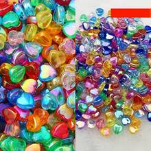35/55/88/100/200Pcs Colorful Heart-Shaped Acrylic Beads Transparent Colorful Heart Beads For Jewelry Making DIY Craft Materials Random Colors - Multicolor - View 9