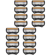 Compatible With Fusion Handle, Men's Manual Razor With 12 Replacement Blades, 6-Layer Stainless Steel Shaver Blade, Classic Daily Use Grooming Tool For Men - Multicolor - View 12